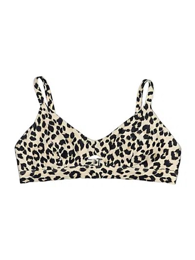 Pre-owned Old Navy Swimsuit Top Gold Animal Print Pattern Swimwear
