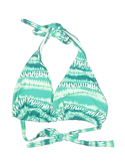 Pre-owned Old Navy Swimsuit Top Green Print Pattern Swimwear