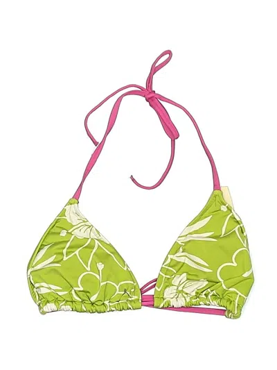 Pre-owned Old Navy Swimsuit Top Green Tropical Pattern Swimwear