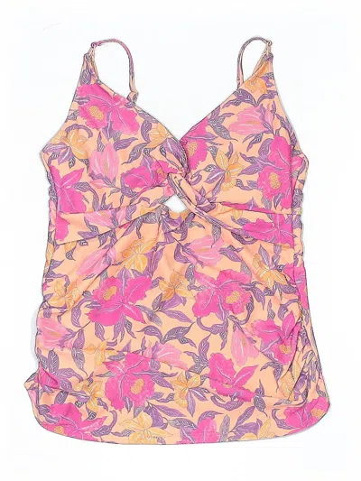 Pre-owned Old Navy Swimsuit Top Pink Floral Pattern Swimwear