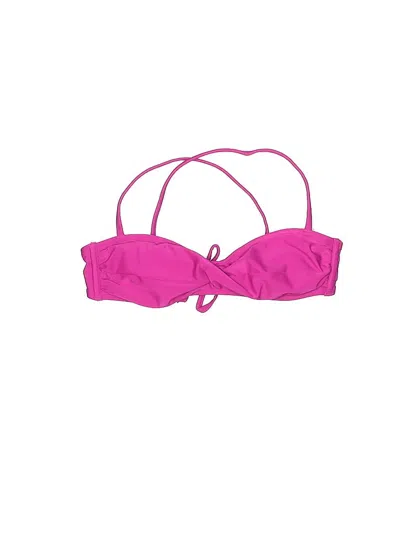 Pre-owned Old Navy Swimsuit Top Pink Solid Pattern Swimwear