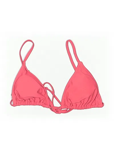 Pre-owned Old Navy Swimsuit Top Pink Solid Pattern Swimwear