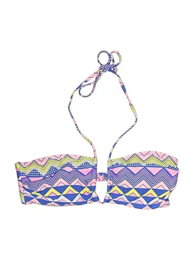 Pre-owned Old Navy Swimsuit Top Purple Print Pattern Swimwear