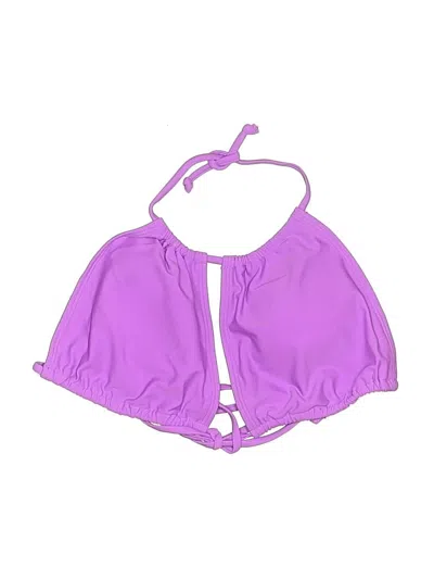 Pre-owned Old Navy Swimsuit Top Purple Solid Pattern Swimwear