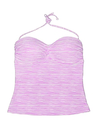 Pre-owned Old Navy Swimsuit Top Purple Stripes Pattern Swimwear