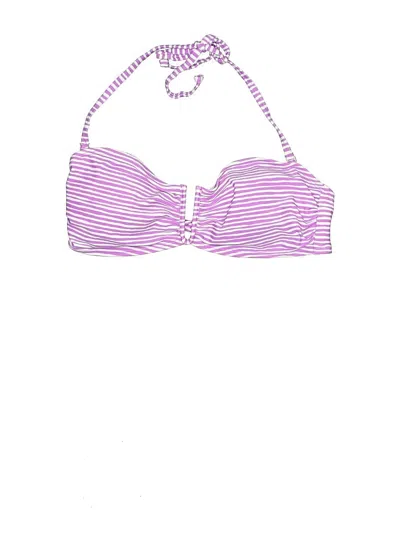 Pre-owned Old Navy Swimsuit Top Purple Stripes Pattern Swimwear