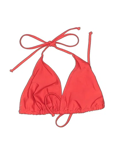 Pre-owned Old Navy Swimsuit Top Red Solid Pattern Swimwear