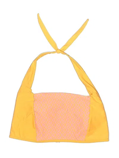 Old Navy Swimsuit Top Yellow Chevron/herringbone Pattern Swimwear