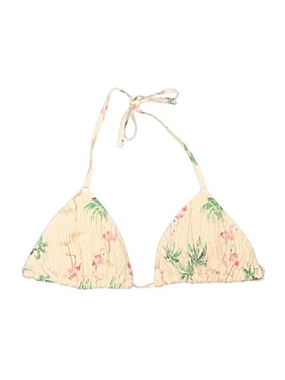 Pre-owned Old Navy Swimsuit Top Yellow Floral Pattern Swimwear