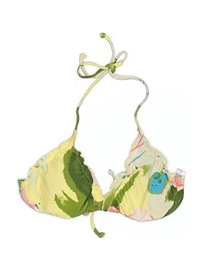 Pre-owned Old Navy Swimsuit Top Yellow Floral Pattern Swimwear
