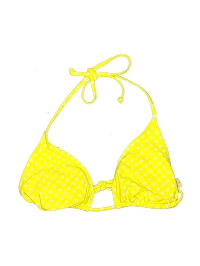 Pre-owned Old Navy Swimsuit Top Yellow Polka Dots Pattern Swimwear