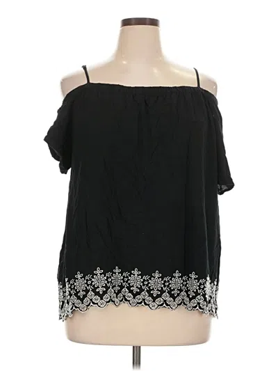 Pre-owned Old Navy Tank Top Black Cold Shoulder Neckline Tops