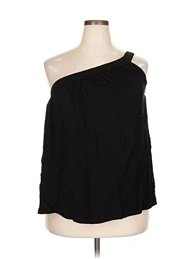 Pre-owned Old Navy Tank Top Black One Shoulder Neckline Tops
