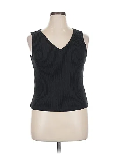 Pre-owned Old Navy Tank Top Black Plunge Neckline Tops