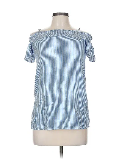 Pre-owned Old Navy Tank Top Blue Cold Shoulder Neckline Tops