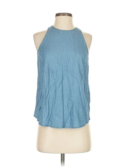 Pre-owned Old Navy Tank Top Blue Halter Neckline Tops