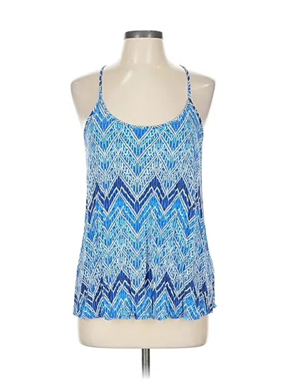 Pre-owned Old Navy Tank Top Blue Halter Neckline Tops