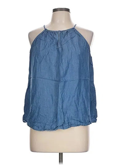 Pre-owned Old Navy Tank Top Blue Halter Neckline Tops