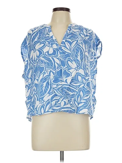 Pre-owned Old Navy Tank Top Blue Plunge Neckline Tops