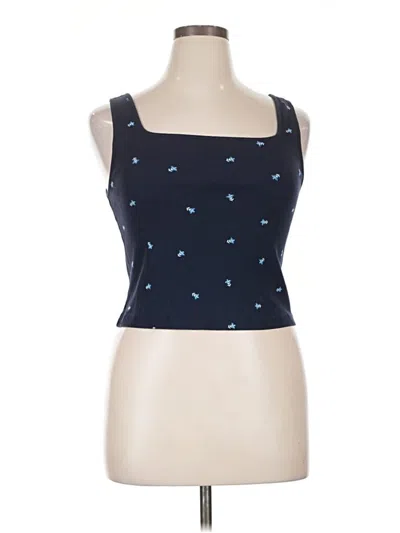 Pre-owned Old Navy Tank Top Blue Square Neckline Tops