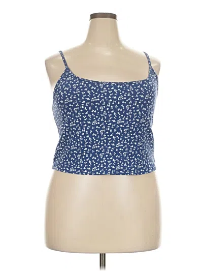 Pre-owned Old Navy Tank Top Blue Strapless Neckline Tops