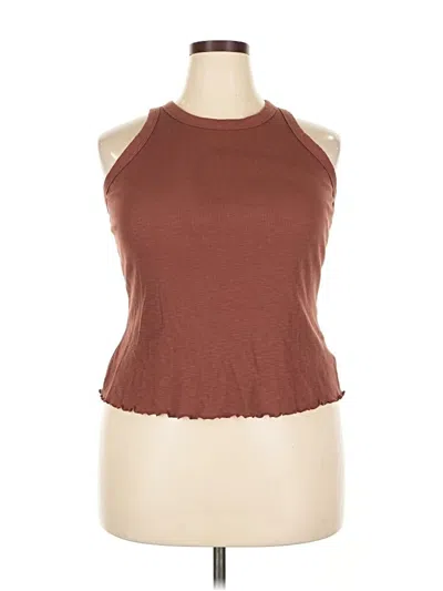 Pre-owned Old Navy Tank Top Brown Halter Neckline Tops