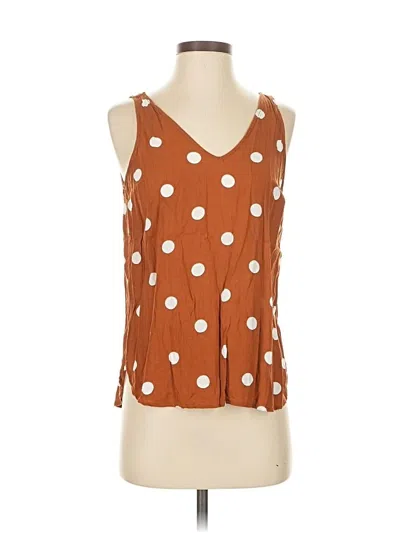 Pre-owned Old Navy Tank Top Brown Plunge Neckline Tops
