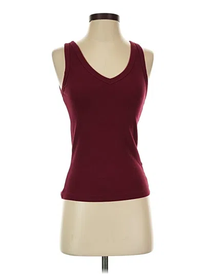 Pre-owned Old Navy Tank Top Burgundy Plunge Neckline Tops