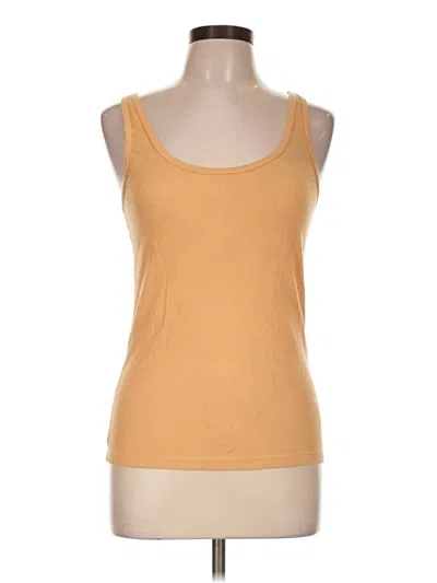 Pre-owned Old Navy Tank Top Gold Scoop Neck Tops
