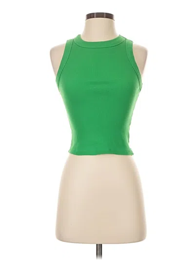 Pre-owned Old Navy Tank Top Green Halter Neckline Tops