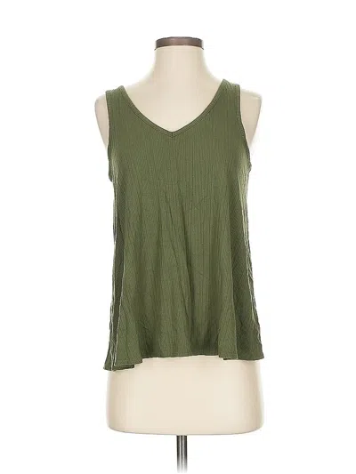 Pre-owned Old Navy Tank Top Green Plunge Neckline Tops