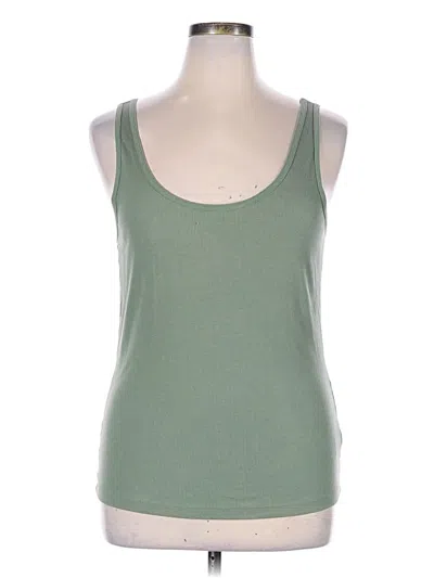 Pre-owned Old Navy Tank Top Green Scoop Neck Tops