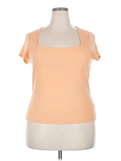 Pre-owned Old Navy Tank Top Orange Cold Shoulder Neckline Tops