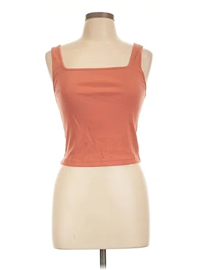 Pre-owned Old Navy Tank Top Orange Strapless Neckline Tops