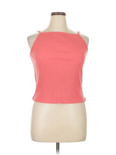 Pre-owned Old Navy Tank Top Pink Halter Neckline Tops