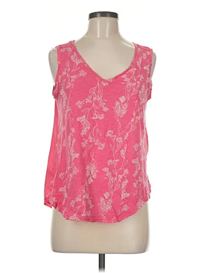 Pre-owned Old Navy Tank Top Pink Plunge Neckline Tops