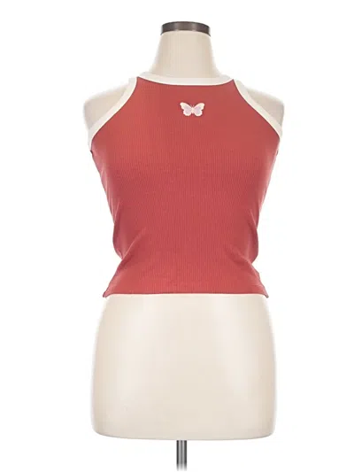 Pre-owned Old Navy Tank Top Red Halter Neckline Tops
