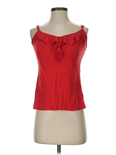 Pre-owned Old Navy Tank Top Red Ruffles Neckline Tops