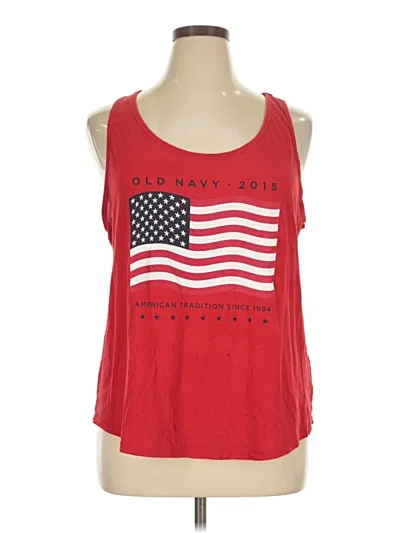 Pre-owned Old Navy Tank Top Red Strapless Neckline Tops