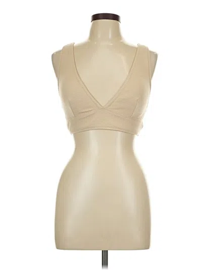 Pre-owned Old Navy Tank Top Tan Plunge Neckline Tops