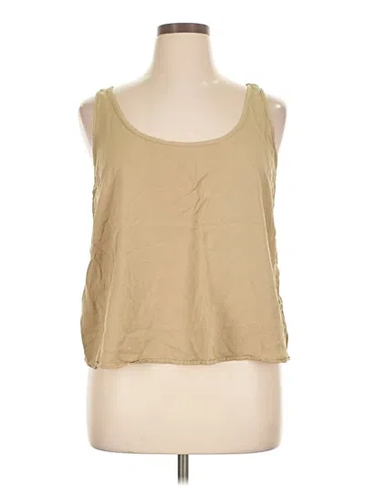 Pre-owned Old Navy Tank Top Tan Square Neckline Tops In Brown