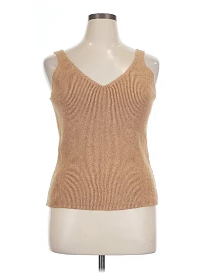 Pre-owned Old Navy Tank Top Tan Strapless Neckline Tops In Brown