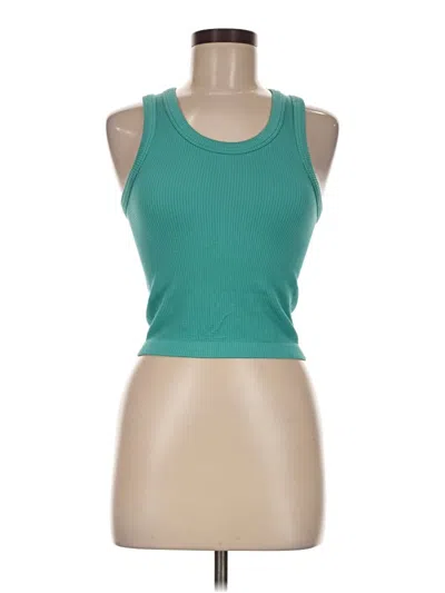 Pre-owned Old Navy Tank Top Teal Halter Neckline Tops