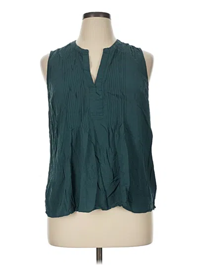 Pre-owned Old Navy Tank Top Teal Halter Neckline Tops