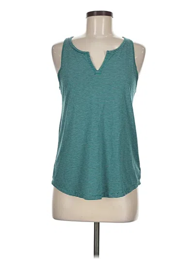 Pre-owned Old Navy Tank Top Teal Plunge Neckline Tops