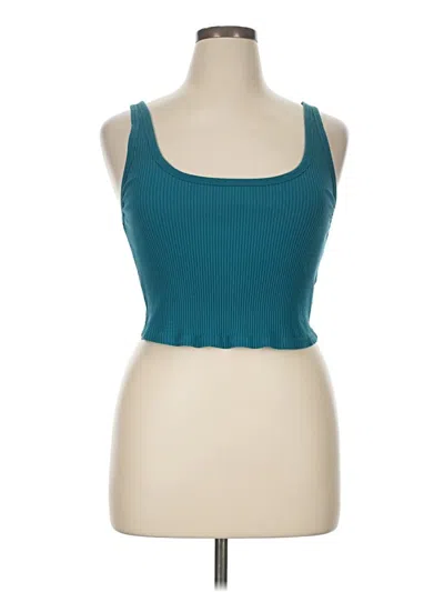 Pre-owned Old Navy Tank Top Teal Strapless Neckline Tops In Blue