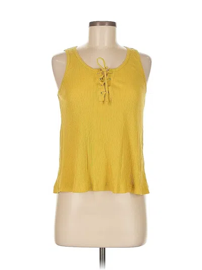 Pre-owned Old Navy Tank Top Yellow Halter Neckline Tops