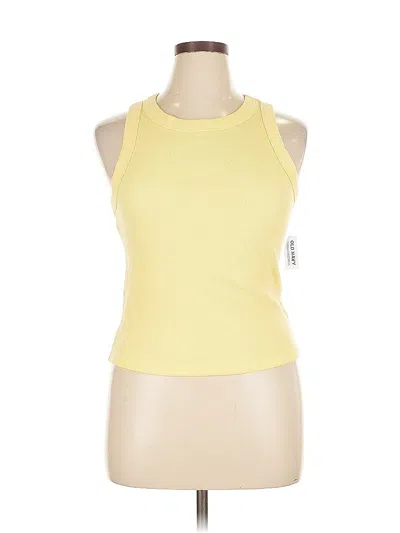 Pre-owned Old Navy Tank Top Yellow Halter Neckline Tops