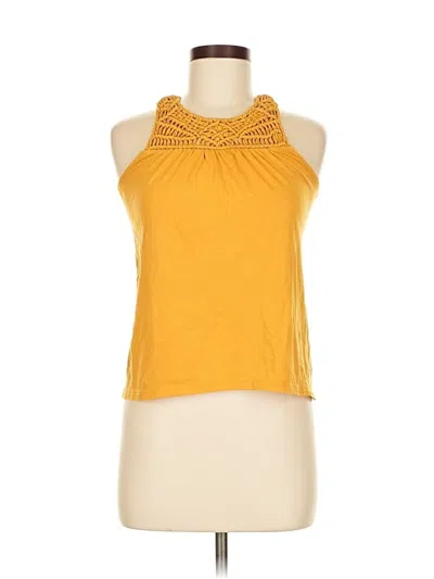Pre-owned Old Navy Tank Top Yellow Halter Neckline Tops