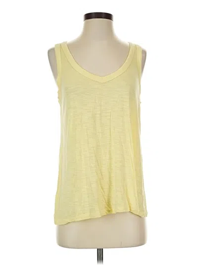 Pre-owned Old Navy Tank Top Yellow Plunge Neckline Tops